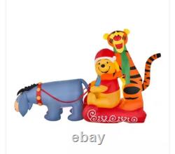 7.5' Eeyore Pulling Winnie The Pooh & Tigger On Sleigh Christmas Inflatable