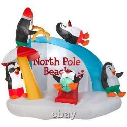 7.5 FT Penguin Playing North Pole Beach Christmas Airblown Inflatable Decor Yard