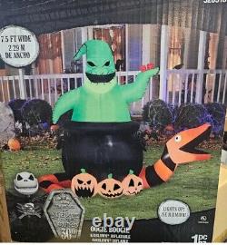 7.5 Ft OOGIE BOOGIE Nightmare Before Christmas DISNEY Lighted Yard Inflatable