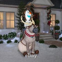 7.5' OLAF & SVEN FROM DISNEY'S FROZEN Airblown Lighted Yard Inflatable