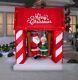 7' Animated Santa & Mrs Claus On Porch Swing Airblown Lighted Yard Inflatable