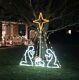 7' Commercial Led Wired Holy Family Nativity Animated Star Christmas Yard Decor