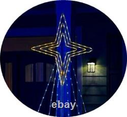 7' Commercial LED Wired Holy Family Nativity Animated Star Christmas Yard Decor