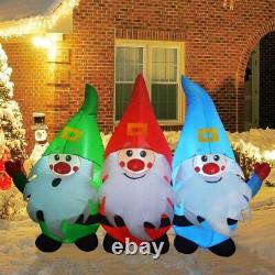 7 FT Christmas Inflatables Three Santa Claus withLED Light Xmas Decorations Props