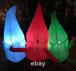 7 FT Christmas Inflatables Three Santa Claus withLED Light Xmas Decorations Props