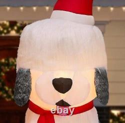 7' FUZZY SHEEP DOG Christmas Airblown Lighted Yard Inflatable