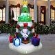 7 Feet Christmas Inflatable Tree With Rotating Snowmen And Twinkle Lights Yard D