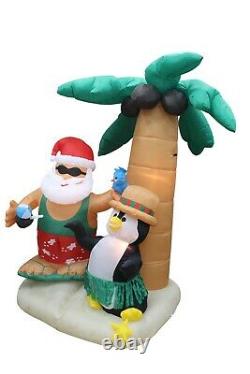 7 Foot Tall Christmas Inflatable Santa Claus Penguin Palm Tree Blowup Decoration
