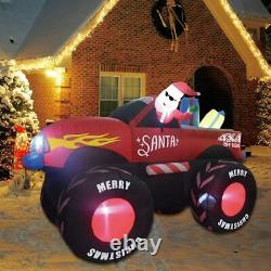 7 Ft Christmas Self Inflatable Trucks with Santa Clause Blow up Yard Decoration