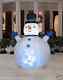 7 Ft Snowman Christmas Light Projection Air Blown Inflatable Outdoor Yard Decor