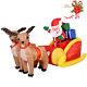 7 Ft Waterproof Inflatable Double Deer With Sled Christmas Decoration Outdoor Art