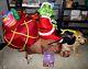 7' Gemmy Lighted Airblown Inflatable Grinch Who Stole Christmas With Max /sleigh