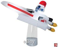 7' Gemmy Airblown Inflatable Star Wars R2D2 X-Wing Fighter Christmas Yard Decor