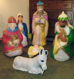 7 Set Large-Size Vintage EMPIRE NATIVITY Plastic BLOW MOLDS, Holy Family Wisemen 7 Set Large-Size Vintage EMPIRE NATIVITY Plastic BLOW MOLDS, Holy Family Wisemen