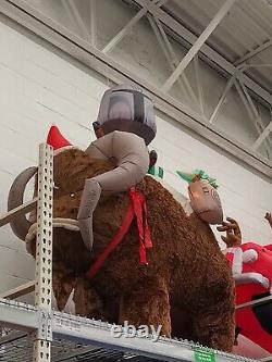 7' Star Wars Mandalorian & Grogu On Bantha Airblown Inflatable Christmas