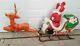 72 Santa Claus Sleigh With Reindeer Lighted Christmas Blow Mold Outdoor Yard