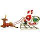 72 Santa With Sleigh And Reindeer Blow Mold Set