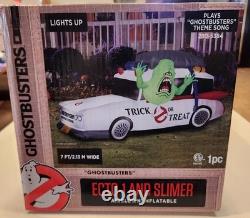 7Ft Ghostbusters Ecto 1 & Slimer Airblown Inflatable NEW Lights Plays Theme Song 7Ft Ghostbusters Ecto 1 & Slimer Airblown Inflatable NEW Lights Plays Theme Song