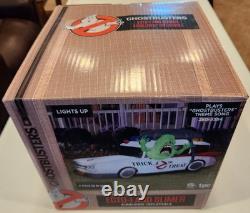 7Ft Ghostbusters Ecto 1 & Slimer Airblown Inflatable NEW Lights Plays Theme Song