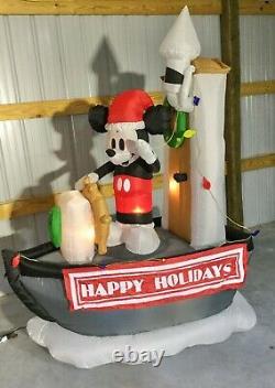 7ft Gemmy Airblown Inflatable Prototype Christmas Disney Steamboat Willie #82733