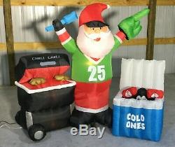 7ft Gemmy Airblown Inflatable Prototype Christmas Tailgating Scene #36863