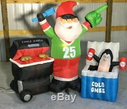 7ft Gemmy Airblown Inflatable Prototype Christmas Tailgating Scene #36863