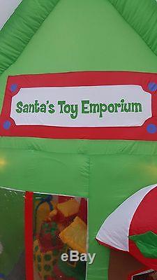 8 FT Gemmy ANIMATED SANTA'S TOY EMPORIUM Airblown Lighted Yard Inflatable VHTF