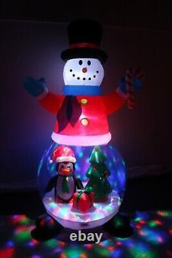 8 Foot Christmas Inflatable Snowman Globe Color LED Lights Penguin Tree Blowup