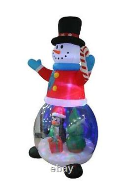 8 Foot Christmas Inflatable Snowman Globe Color LED Lights Penguin Tree Blowup