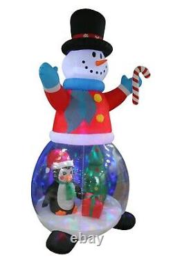 8 Foot Christmas Inflatable Snowman Globe Color LED Lights Penguin Tree Blowup