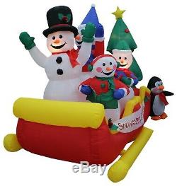 8 Foot Christmas Inflatable Snowman Snowmen Sleigh Penguin Tree Yard Decoration