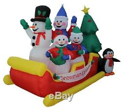 8 Foot Christmas Inflatable Snowman Snowmen Sleigh Penguin Tree Yard Decoration