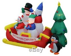 8 Foot Christmas Inflatable Snowman Snowmen Sleigh Penguin Tree Yard Decoration