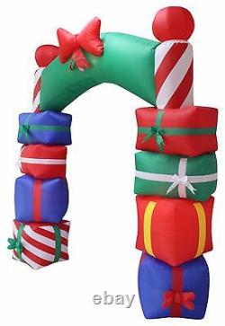 8 Foot Tall Christmas Holiday Inflatable Gift Boxes Archway Arch Yard Decoration