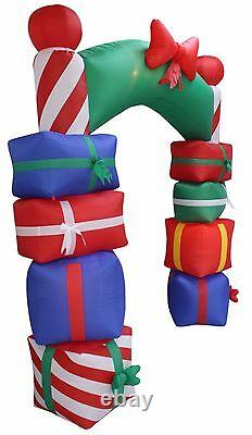 8 Foot Tall Christmas Holiday Inflatable Gift Boxes Archway Arch Yard Decoration