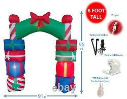 8 Foot Tall Christmas Holiday Inflatable Gift Boxes Archway Arch Yard Decoration