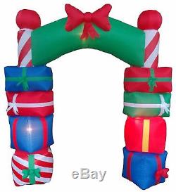 8 Foot Tall Christmas Holiday Inflatable Stack Gift Boxes Archway Art Decoration