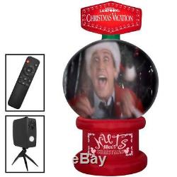 8 Ft CHRISTMAS VACATION SNOW GLOBE Airblown Inflatable PROJECTS VIDEO ON GLOBE