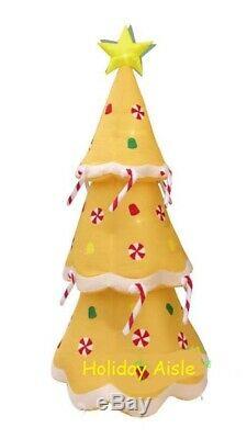8 Ft GINGERBREAD CHRISTMAS TREE Lighted Outdoor Air Blown Inflatable