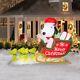 8 Ft Santa Snoopy In Sleigh W Woodstocks Airblown Yard Inflatable Pre-order