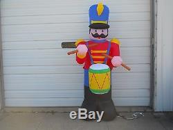 8 Ft Tall Giant Extra Large Lighted Nutcracker Drummer Boy Inflatable Christmas