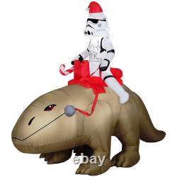 8' Gemmy Airblown Inflatable Disney Star Wars Storm Trooper Riding a Dewback NIB