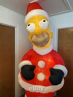 8 Homer Simpson Santa Inflatable Gemmy Airblown Christmas Outdoor Blow Up Decor