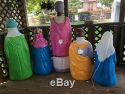 8 Piece Life Size Empire Blow Mold Yard Light Nativity Set Local Pickup