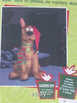8' RARE Gemmy Lighted Christmas Scooby Doo Santa Airblown Inflatable -NEW