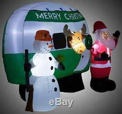 8' Santa Snowman Camper Inflatable Outdoor Yard Christmas Decor Bass Pro Shops