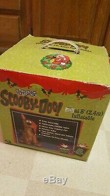 8' Tall Gemmy Lighted Christmas Scooby Doo as Santa Airblown Inflatable