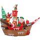 8 Ft. Inflatable Giant Christmas Pirate Ship Scene Air Blown Outdoor Yard Decor