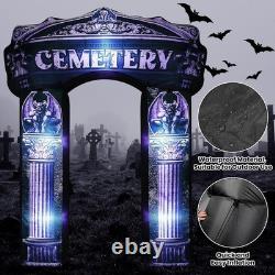 8 ft Inflatable Halloween Arch Decoration Blow up Gothic Cemetery Archway