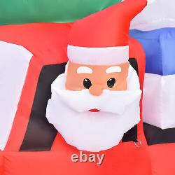 8 ft Light Up Santa Claus Driving Truck Christmas Yard Inflatable with LED Lights